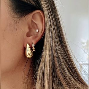 Chunky Modern Teardrop Earrings | 14k Gold Filled